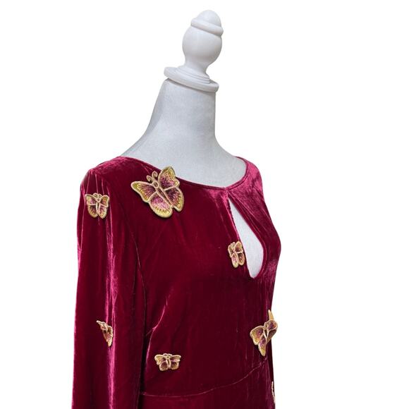 For Love & Lemons Papillon Mini Dress Large Red NWT - Picture 4 of 9